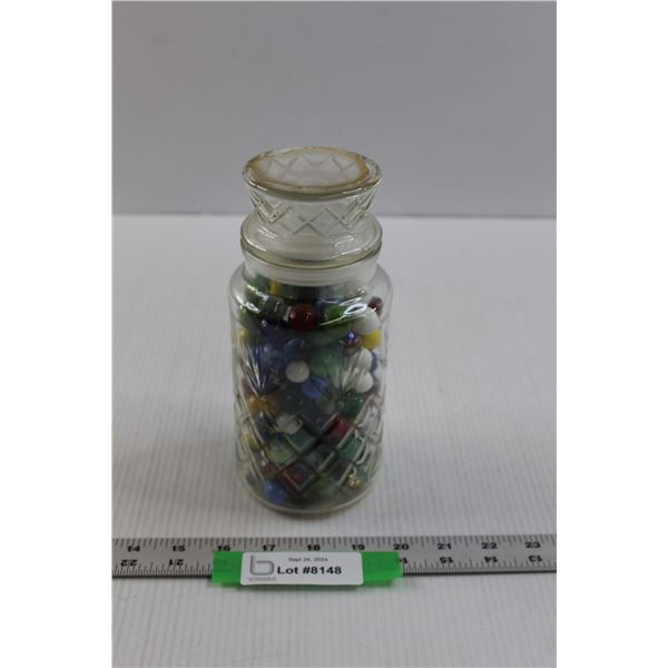 Jar of Various Marbles