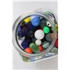 Image 7 : Jar of Various Marbles (Some Are Plastic)