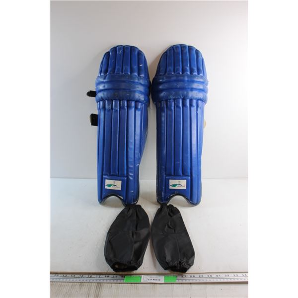 (2) Marewa Cricket Protection Gear Pads and (2) Sleeve Covers