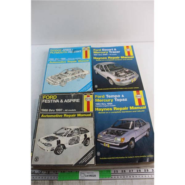 (4) Haynes Automotive Repair Manuals- Ford, Dodge, Plymouth & Mercury