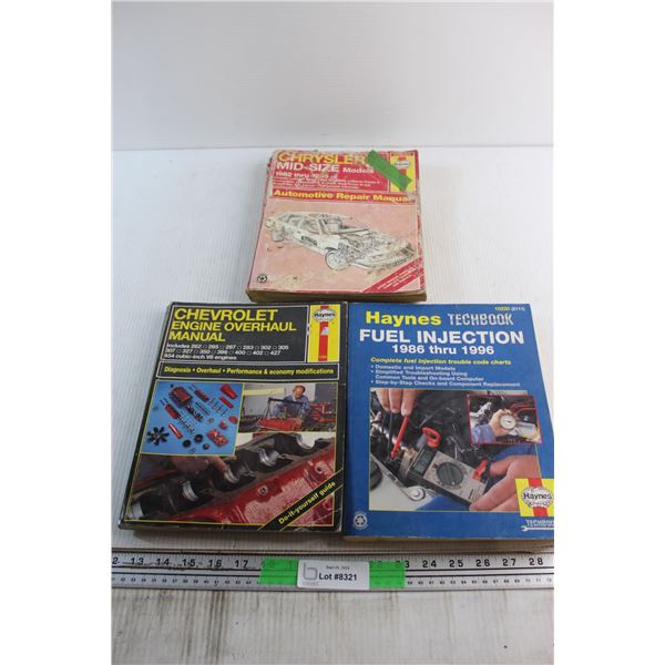 (2) Repair and Engine Overhaul Manuals and Haynes Fuel Injection Code Charts Books -Chrysler & Chevr