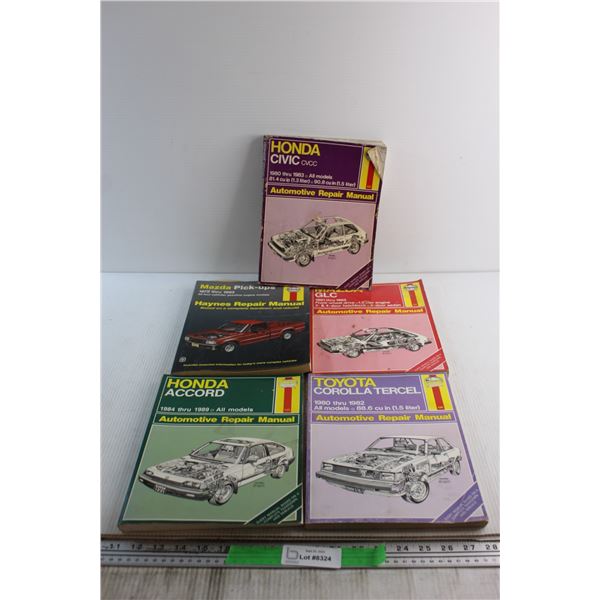 (5)Haynes Automotive Repair Manuals - Honda, Mazda & Toyota