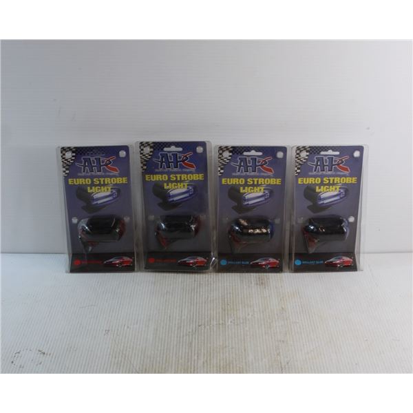 (4) A1C Euro Strobe Lights - Brilliant Red & Blue