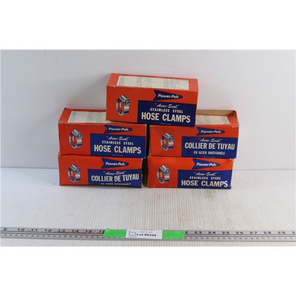 (5) Power-Pak Aero Seal Stainless Steel Hose Clamps Packs