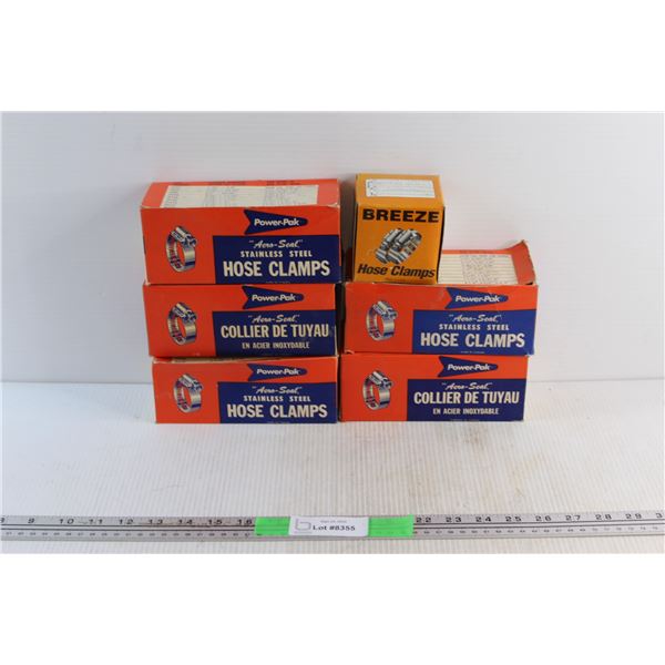 (5) Power-Pak Aero Seal Stainless Steel Hose Clamps Packs and Breeze Hose Clamps