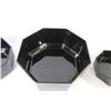 Image 2 : (3) Octagon Shaped Black Glass Bowls