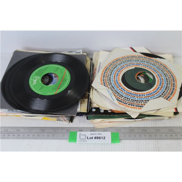 (30) Vinyl 45 Records - Chilliwack - Stray Cats - The Fix - Styx - Prince - The Romantics