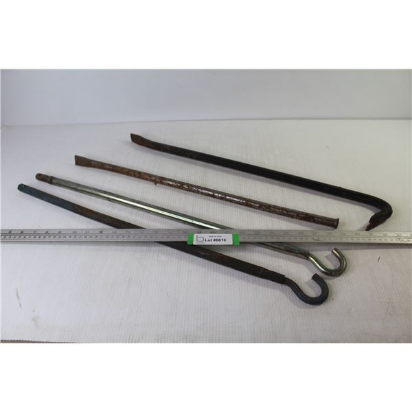 23" Chisel - 24" Gooseneck Prybar (2) Pars w/Hooks