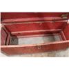 Image 3 : * Red Wooden Chest - Some Wear Hinges Broken 33 1/2" x 12" x 15" High