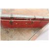 Image 4 : * Red Wooden Chest - Some Wear Hinges Broken 33 1/2" x 12" x 15" High
