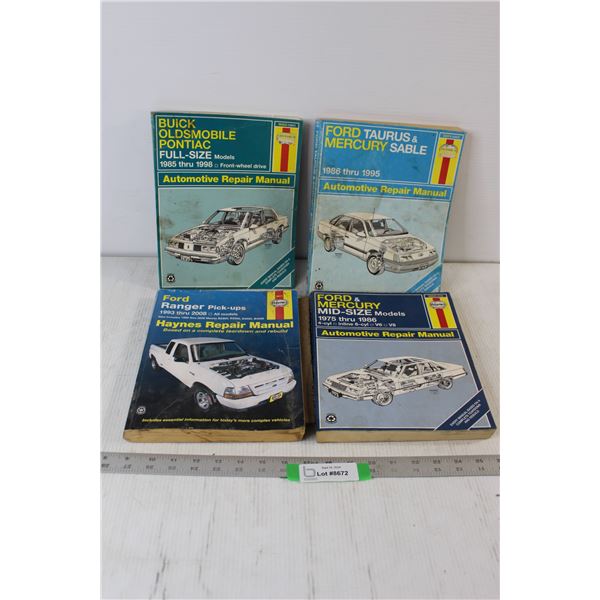 (4)  Haynes Automotive Repair Manuals -Buick, Ford and Mercury