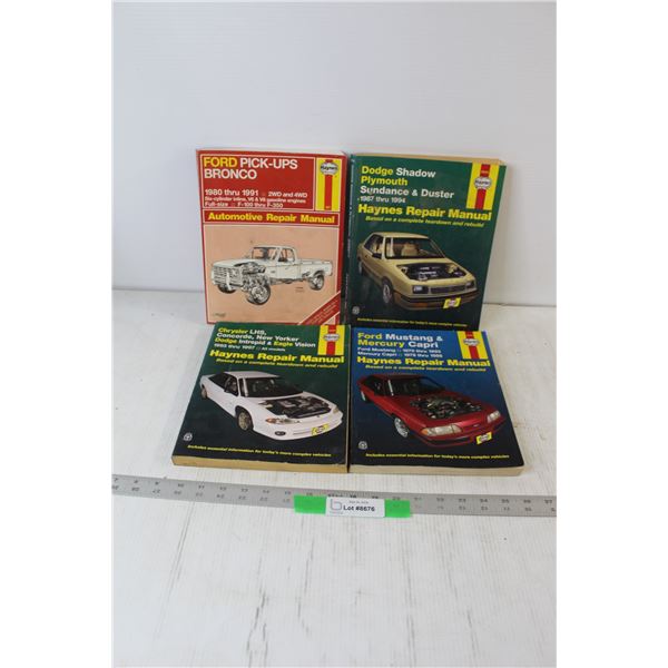 (4)  Haynes Automotive Repair Manuals - Ford, Dodge / Plymouth, Ford / Mercury, Chrysler