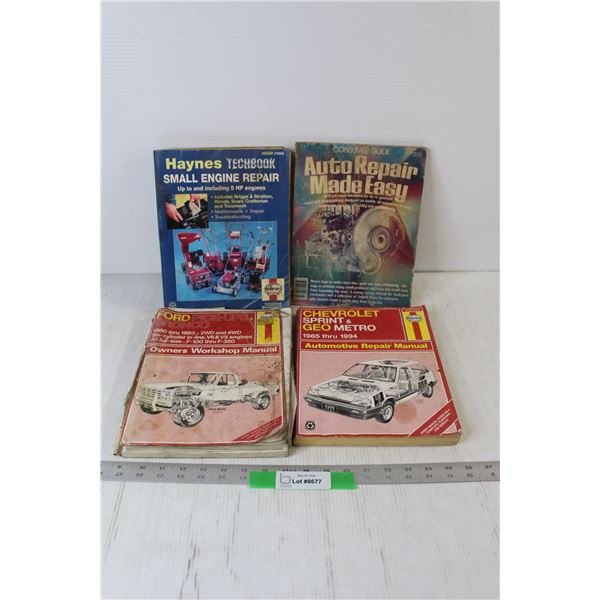 (4) Automotive Repair Manuals - Haynes (Small Engine, Ford, Chevrolet) and Consumer Guide (Auto Repa