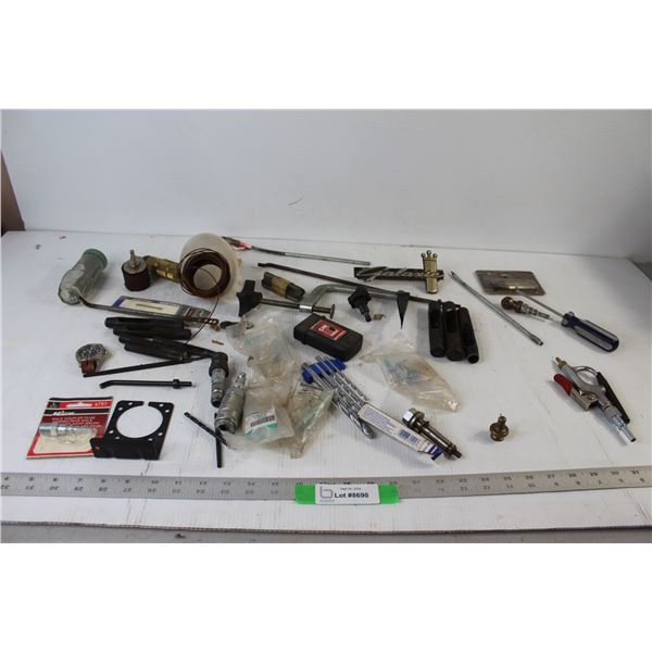 Assorted Drill Bits, Blower For an Air Compressor, Assorted Tools and Hardware