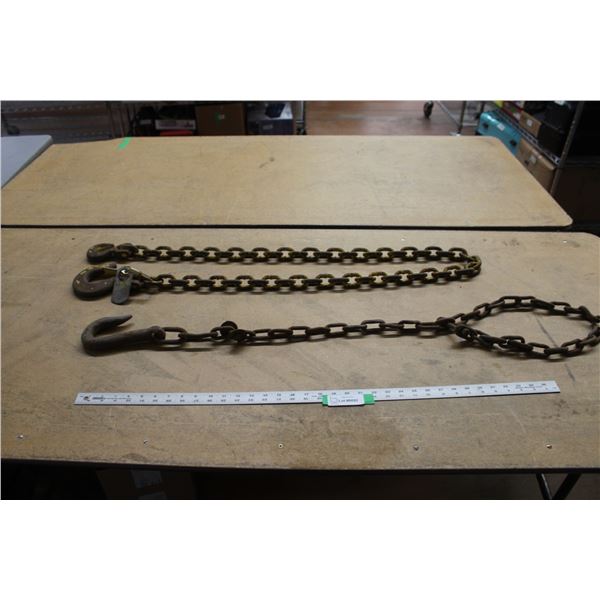 (2) Chains - Longest 80" w/Double Hooks