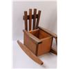 Image 2 : (2) Wood Rocking Chair Planters - 14" x 14" x 9"