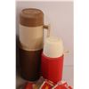 Image 3 : Lot: Children's Booster Seat for Chair, (2) Thermos, (6) Vacuum Bags - Assorted, Headlights, as is, 