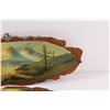 Image 3 : (2) Log Cut Wall Art Paintings - 17" & 12"