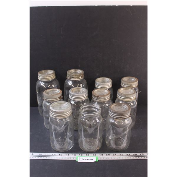 (11) Vintage Imperial & Dominion Canning Glass Jars