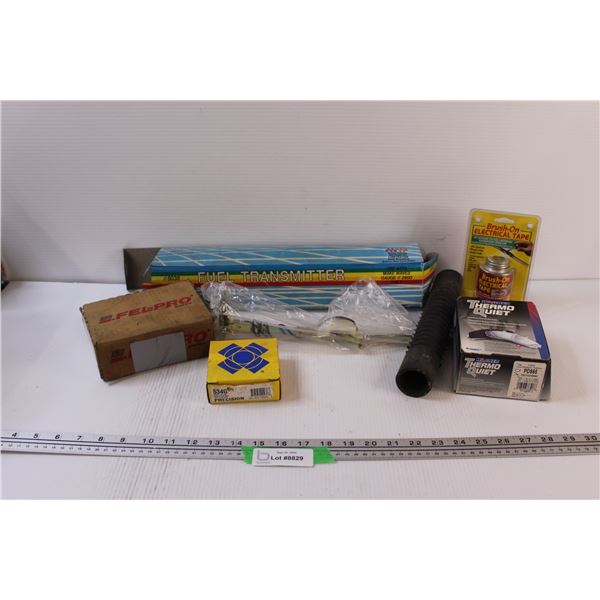 Shop Lot: Universal Joint, Brake Pads, Brush on Electric Tape, GM Head Bolt Set, Fuel Transmitter