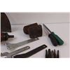 Image 4 : Shop Lot: (3) Pipe Cutters, Putty Knife, Punches, Body Work Dolly, Misc.