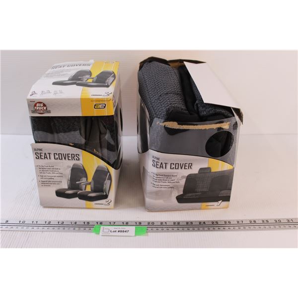 (3) Alpine Seat Covers: Appears New (2) Bucket Seats (1) Bench Seat