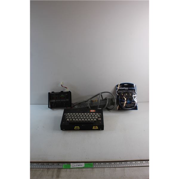 Kyosho Motor Checker, Next Tech Component Video Cable with Optical Audio and Assorted Electronics