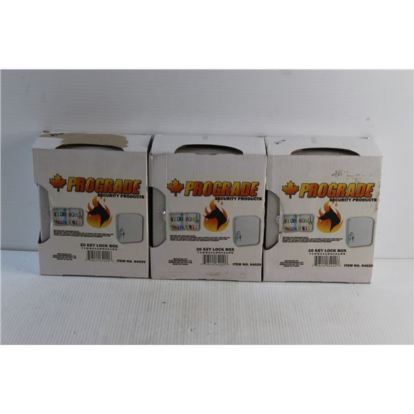 (3) Prograde 20 Key Lock Boxes - Sealed