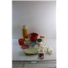 Image 1 : Tupperware Bowls, (2) Thermoses, Plastic Cutleries, Purse and Asiana Airlines Playing Cards
