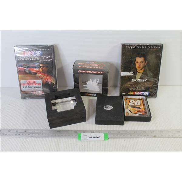 Race Bricks w/Etched Race Car - Water Fall Collection Tony Stewart #20 - (2) Nascar DVDs