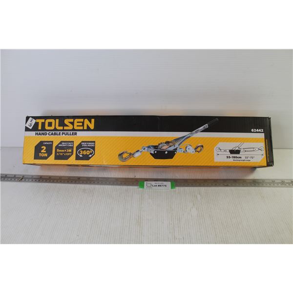 Tolsern Hand Cable Puller (NIB)