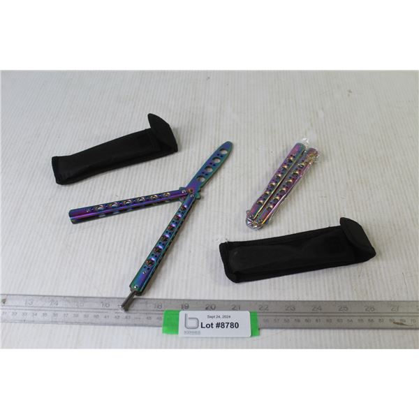 (2) Practice Butterfly Knives (NEW) - Not Real Knives