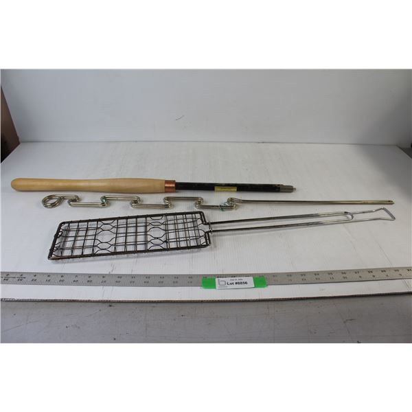 Lathe Chisel, Wire Rack, Campfire Cooking Tool