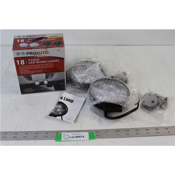 Pro Auto 18 Watt 2 Pack LED Worklights