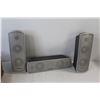 Image 6 : Set Of (3) Panasonic Speakers - Untested, Assorted Hardware, Wicker Basket