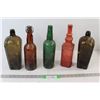 Image 1 : (5) Coloured Glass Bottles