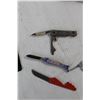 Image 3 : Sterile Stainless Steel One Blades, (3) Small Pocket Knives, Assorted Collectables and Cables