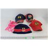 Image 1 : (2) Nascar Hats, Chicago Blackhawks Hat, Nascar Toque, Pink Shoelaces/Hockey Laces,