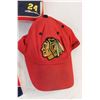Image 6 : (2) Nascar Hats, Chicago Blackhawks Hat, Nascar Toque, Pink Shoelaces/Hockey Laces,