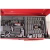 Image 2 : Jobmate Tool Box With Sockets, Wrenches, Screwdrivers, Drill Bits, Assorted Tools - 21" x 10" x 13"