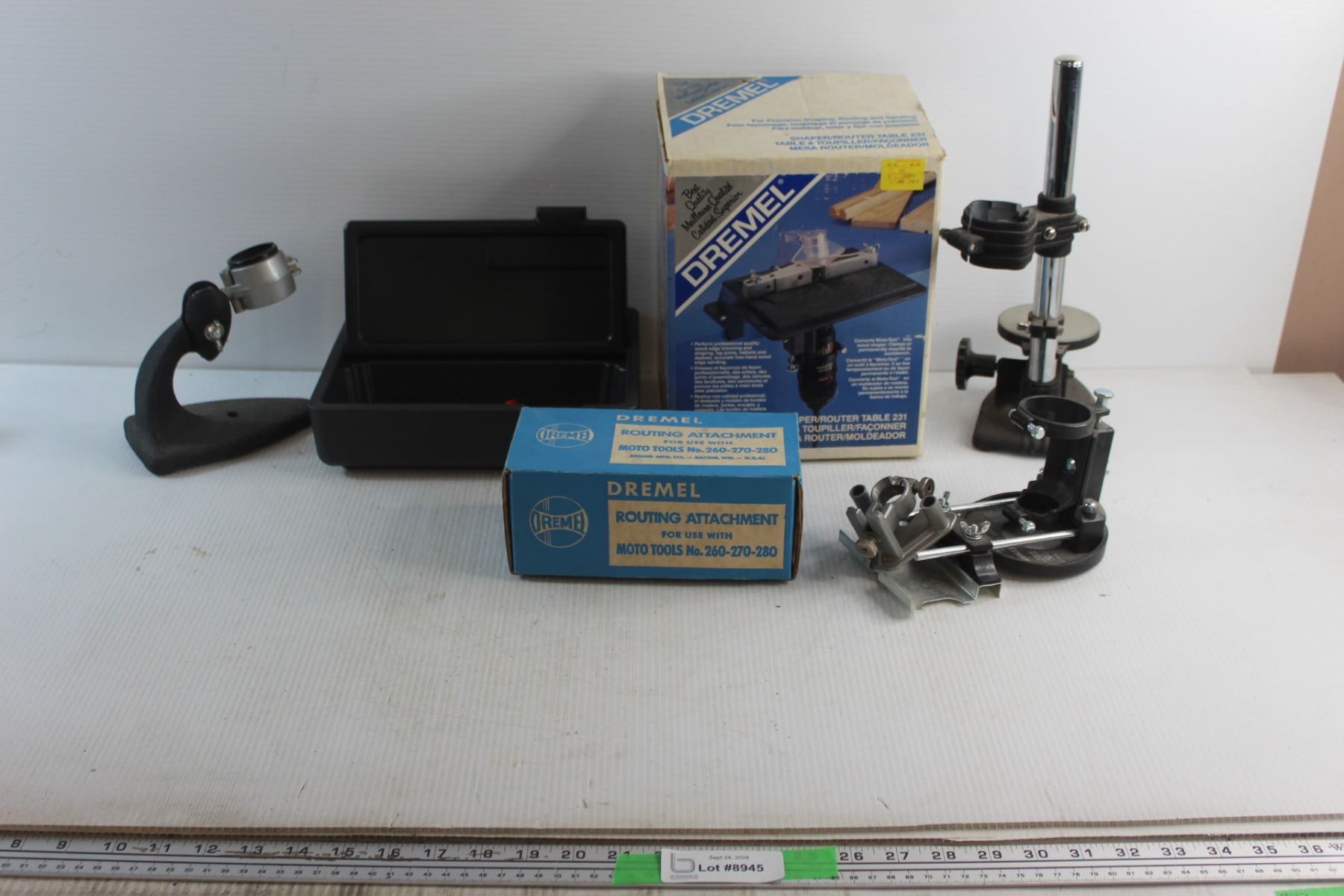 Plastic Tool Box, Dremel Shaper/Router Table, Routing Attachment and ...