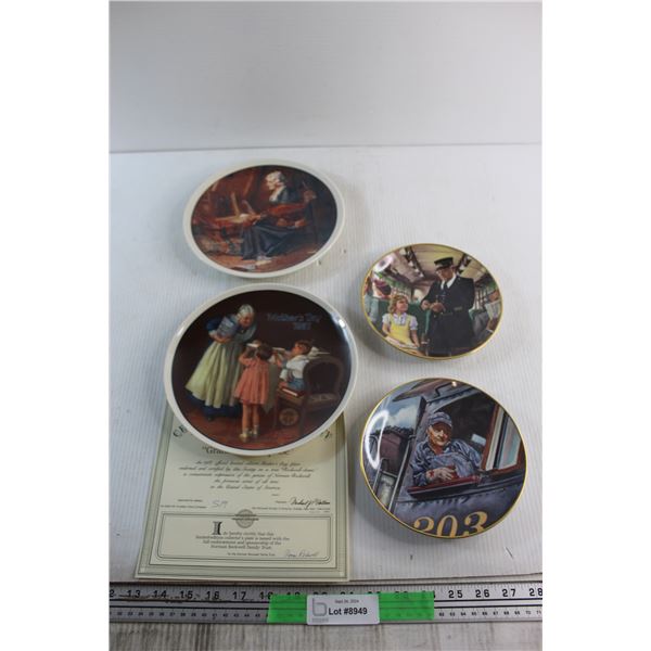 (2) Edwin M. Knowles and (2) Christian Bell Decorative Souvenir Plates
