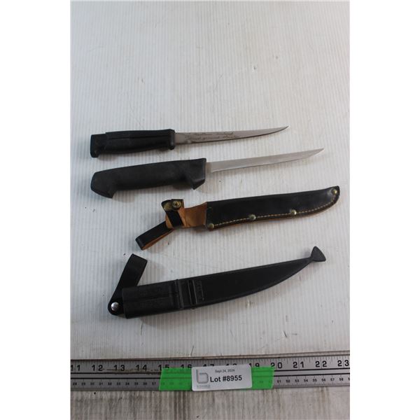 (2) Filleting  Knifes with Sheaths