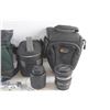 Image 2 : (3) Lowepro Camera Bags, Stylus 760 Camera and (2) Canon & Nikon Camera Lenses
