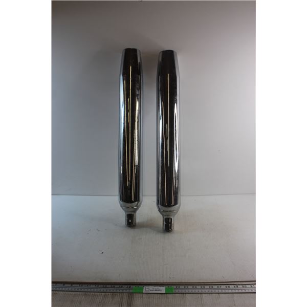 (2) Chrome Harley - Davidson Mufflers