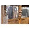 Image 4 : * Antique Curved Glass Lion Footed Oak Cabinet - 32" x 15" x 62"High - Glass Has Break, Missing Hand