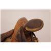 Image 2 : * 14" Barrel Saddle, Cow Country by Circle Y, Padded Seat, 6.5" Wide Gullet. Single Rigging, Rawhide