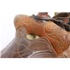 Image 7 : * 14" Barrel Saddle, Cow Country by Circle Y, Padded Seat, 6.5" Wide Gullet. Single Rigging, Rawhide
