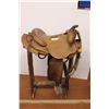 Image 1 : * 15" Saddle, Kenway (Stamped 2801) Rawhide Covered Wood Tree, 6" Gullet Width, 33" Cinch & Stand, H