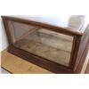 Image 6 : * Antique Wood & Glass Display Case w/ Sliding Doors - 59" x 27" x 14"
